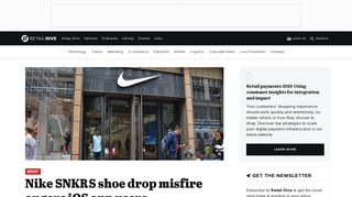 Nike SNKRS shoe drop misfire angers iOS app users | Retail Dive