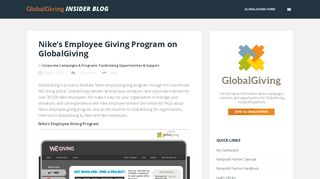 Nike's Employee Giving Program on GlobalGiving | GlobalGiving ...