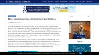 Nike: Sports Knowledge Underground Builds Sales - Chief Learning ...