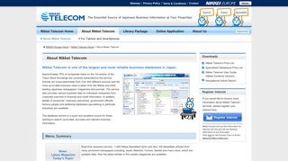 Nikkei Telecom - About Nikkei Telecom
