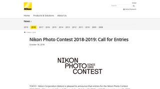 Nikon | News | Nikon Photo Contest 2018-2019: Call for Entries