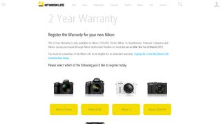 2 Year Warranty - My Nikon Life