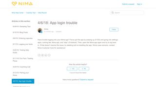 4/6/18: App login trouble – Nima Help Center - Nima Peanut Sensor
