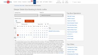 Book Sleeper Seater Buses to Nimbi Jodha Online - Find Ticket Fares ...