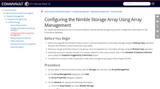 Configuring the Nimble Storage Array Using Array Management