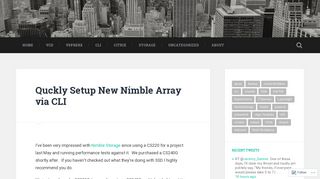 Quckly Setup New Nimble Array via CLI – vEric: