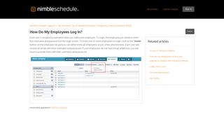 How do my employees log in? – NimbleSchedule Support