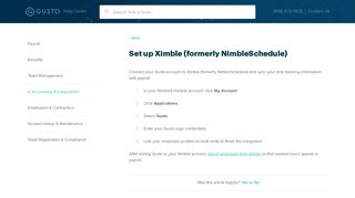 Set up Ximble (formerly NimbleSchedule) - Gusto Support