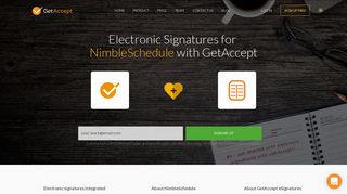 NimbleSchedule and Electronic Signatures powered by GetAccept