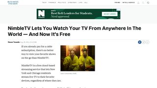 Stream Live TV For Free With NimbleTV - Business Insider
