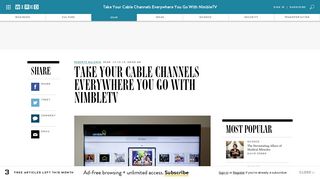 Take Your Cable Channels Everywhere You Go With NimbleTV | WIRED