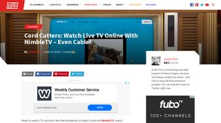 Cord Cutters: Watch Live TV Online With NimbleTV – Even Cable!