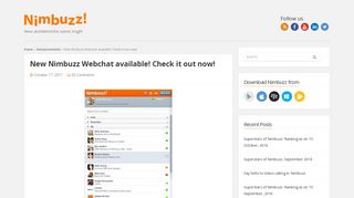New Nimbuzz Webchat available! Check it out now! - Nimbuzz