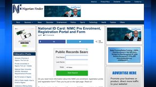 National ID Card: NIMC Pre Enrolment, Registration Portal and Form