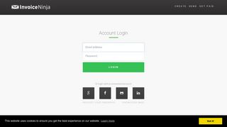 Login - web app - Invoice Ninja