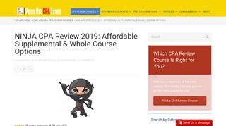 NINJA CPA Review 2019 -- Get $160 in Free NINJA CPA Materials ...