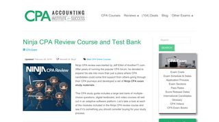 Ninja CPA Review Course & Test Bank [ Must Read Before You Buy ]