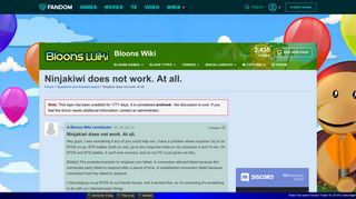 Ninjakiwi does not work. At all. | Bloons Wiki | FANDOM powered by ...