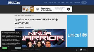 Applications are now OPEN for Ninja Warrior UK! | Tv - Cool FM