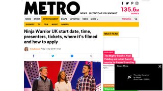 Ninja Warrior UK start date, presenters, tickets, how to apply, where ...
