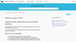 NinjaCat Support Portal – NinjaCat Support