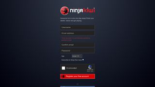 register - Ninja Kiwi