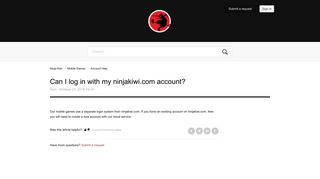 Can I log in with my ninjakiwi.com account? – Ninja Kiwi