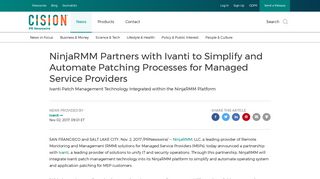 NinjaRMM Partners with Ivanti to Simplify and Automate Patching ...