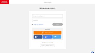Sign in - Nintendo Account