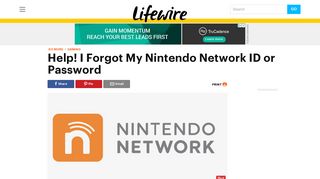Help! I Forgot My Nintendo Network ID or Password - Lifewire