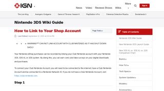 How to Link to Your Shop Account - Nintendo 3DS Wiki Guide - IGN