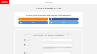 Create a Nintendo Account - Accounts Nintendo