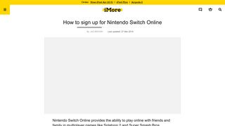 How to sign up for Nintendo Switch Online | iMore