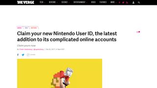 Claim your new Nintendo User ID, the latest addition to its complicated ...