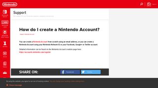 How do I create a Nintendo Account? | Nintendo Account | Support ...