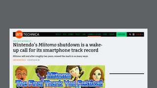 Nintendo's Miitomo shutdown is a wake-up call for its smartphone ...