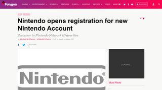 Nintendo opens registration for new Nintendo Account - Polygon