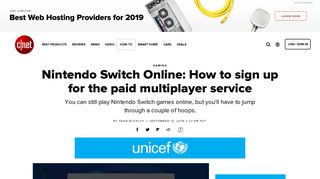 Nintendo Switch Online: How to sign up for the paid multiplayer ... - Cnet