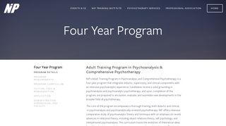 Program Details - 4-Year Program — National Institute for the ...