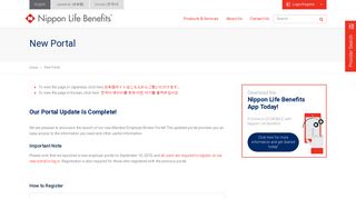 Nippon Life Benefits - New Portal