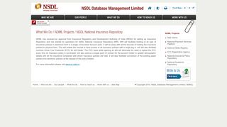 NSDL National Insurance Repository - NSDL Database Management ...