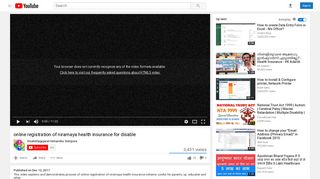 online registration of niramaya health insurance for disable - YouTube