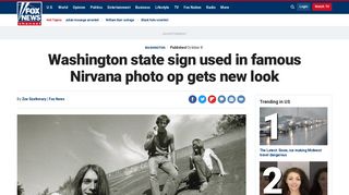 Washington state sign used in famous Nirvana photo op gets new look ...