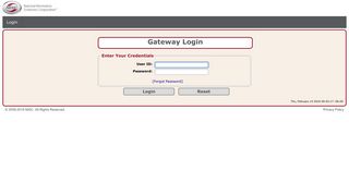 NISC Transaction Gateway - Please log in.