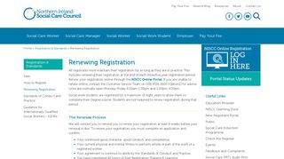 Renewing Registration - Niscc website