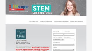 NISE District/Campus Certificate - STEMscopes
