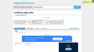 portal.nisl.org at Website Informer. NISL. Visit Portal NISL.