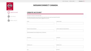 Create Account - NissanConnect