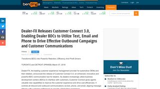 Dealer-FX Releases Customer Connect 3.0, Enabling Dealer BDCs to ...