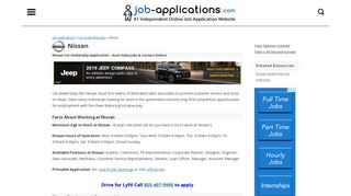 Nissan Application, Jobs & Careers Online - Job-Applications.com